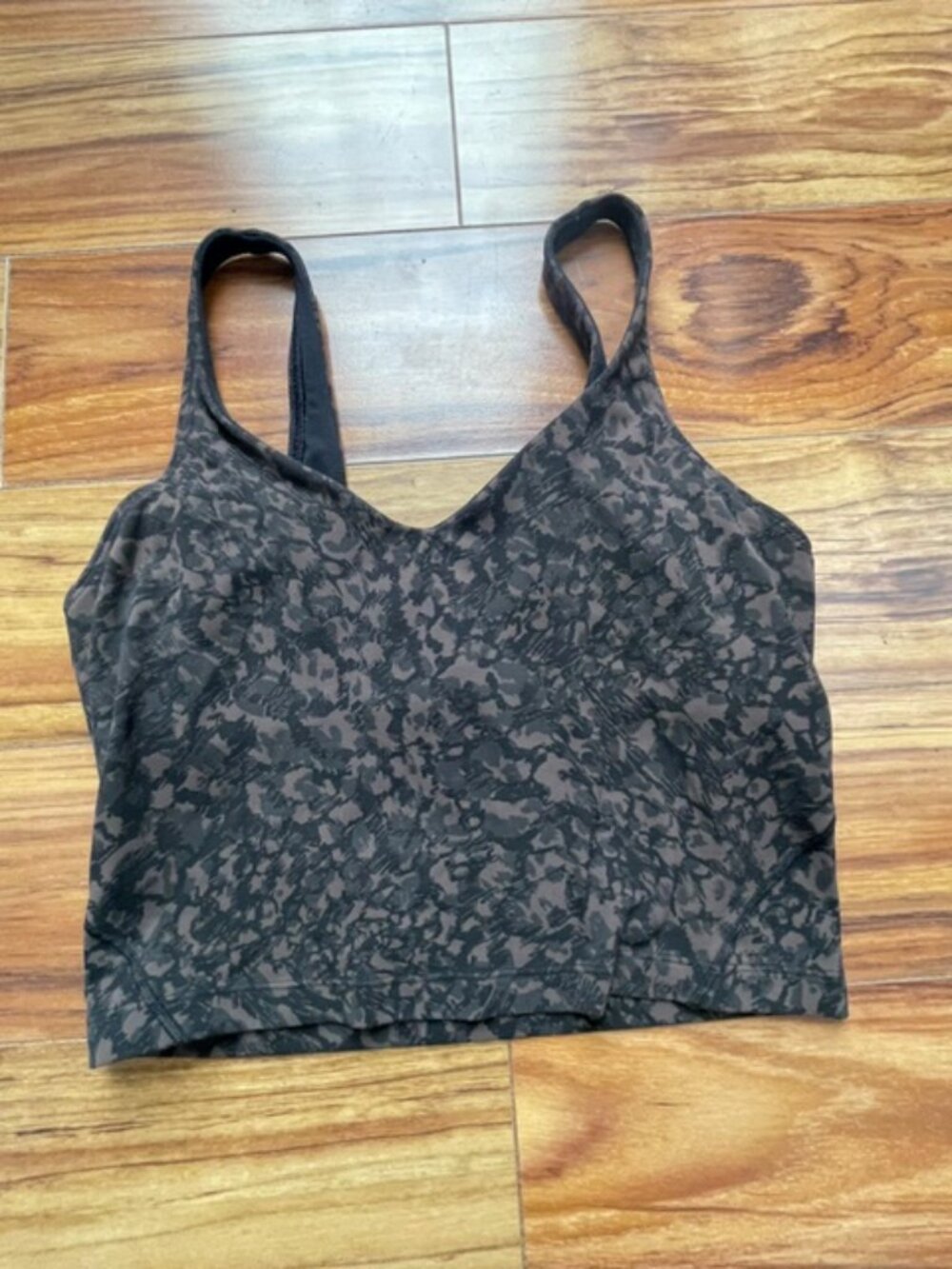 Lululemon Women's Wild Thing Camo Tank Top, Brown, Size 6